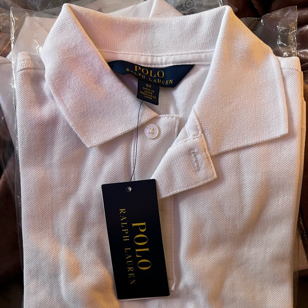 Polo Ralph Lauren white Classic Fit Mesh Polo - kid 6X